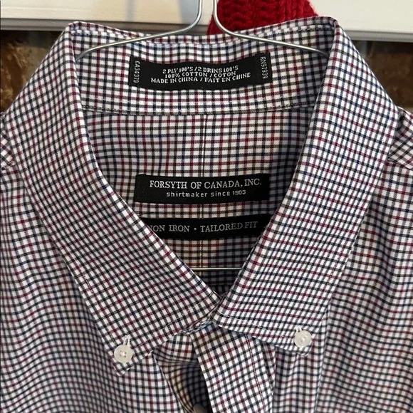 4 Mens Forsyth of Canada Non-Iron Tailored Fit Dress Shirts - Picture 9 of 17